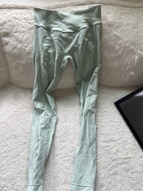 High-Waist Sage Green Leggings - Women